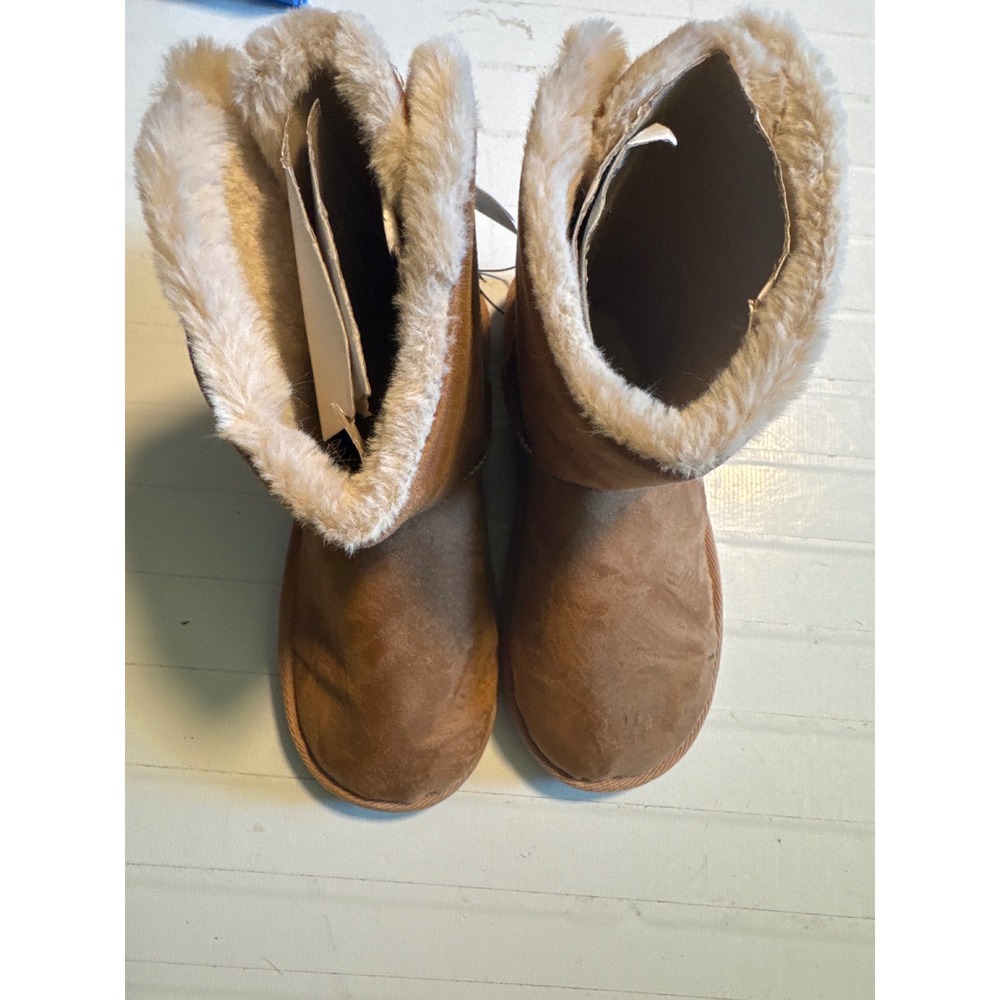 Body Glove Boots Women Size 5 Tan Faux Fur Winter Mid-Calf